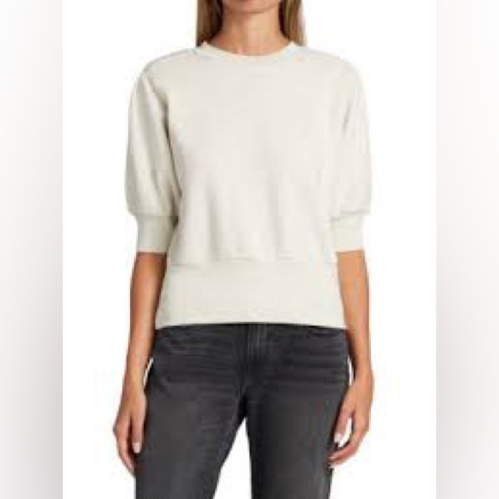 Frame Strong Shoulder Top Women’s Size M Oatmeal Heather